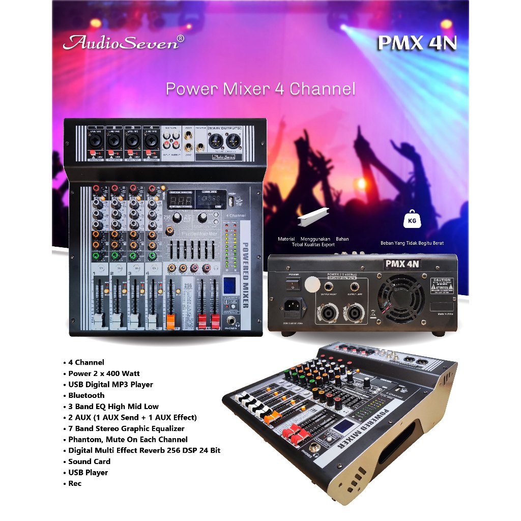Power Mixer Audio Seven PMX Original High Quality