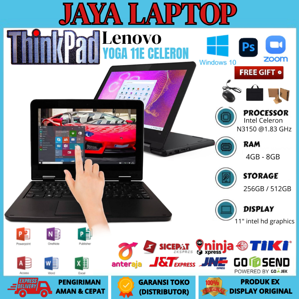 LAPTOP LENOVO THINKPAD YOGA 11E CELERON RAM 8GB/256 SSD