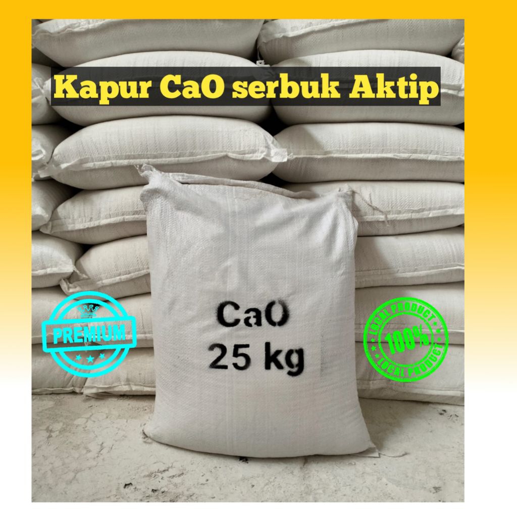 

25 kg kapur tohor cao powder gamping aktip apabila di campur air