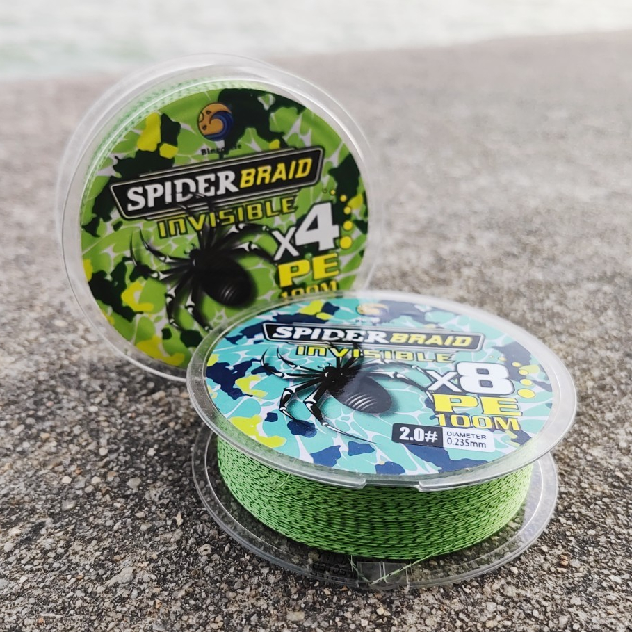 BingoLife Tali Pancing Dikepang Tahan Abrasi Senar Speckle Senar PE X4 X8 Senar Pancing 100m Kuat 6.