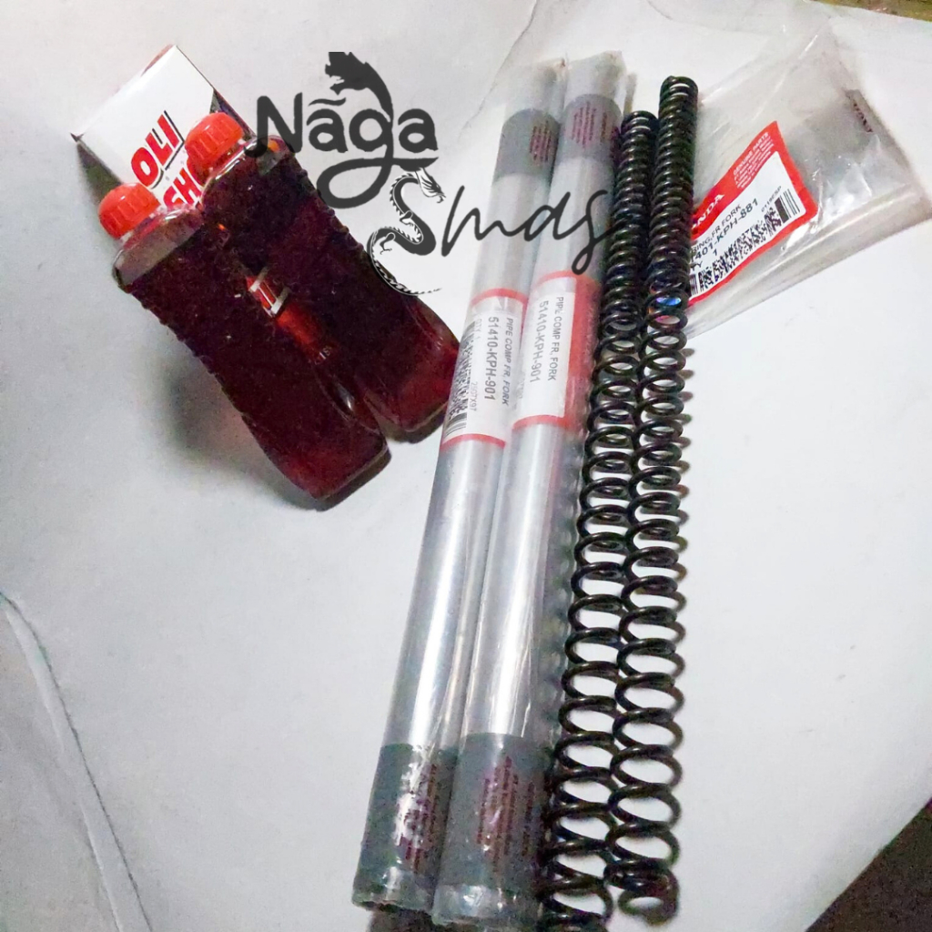 AS SHOCK DEPAN KARISMA SUPRA X125 FITNEW HONDA KPH + PER SHOCK SOK + OLI SHOCK ABSORBER OIL HONDA