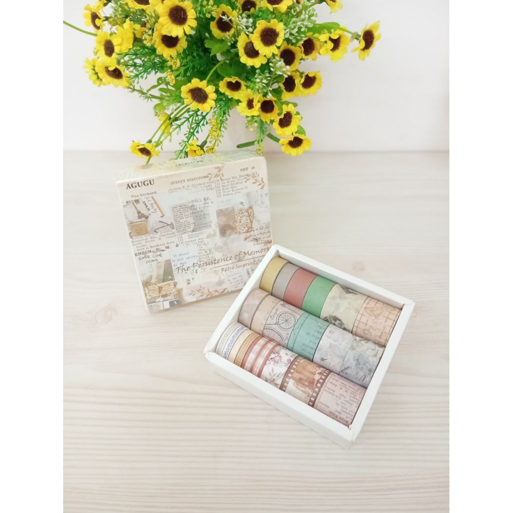 

WASHI TAPE 20 Roll/WASHITAPE BOX VINTAGE/WASHITAPE AESTETIC