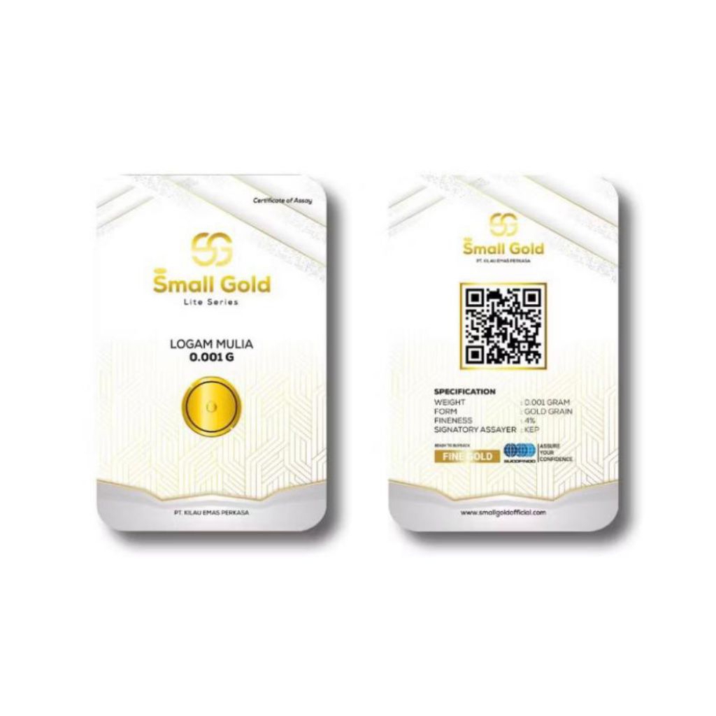 Logam Mulia Emas Mini 0.001 Gram Small Gold Original 1