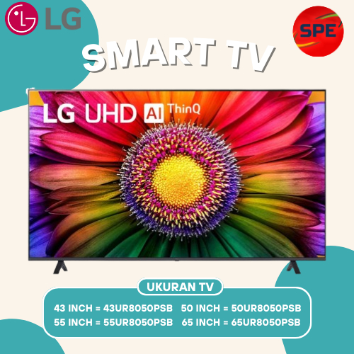 SMART TV LG 43UR8050PSB / 50UR8050PSB / 55UR8050PSB / 65UR8050PSB UHD 4K GARANSI RESMI (MEDAN)