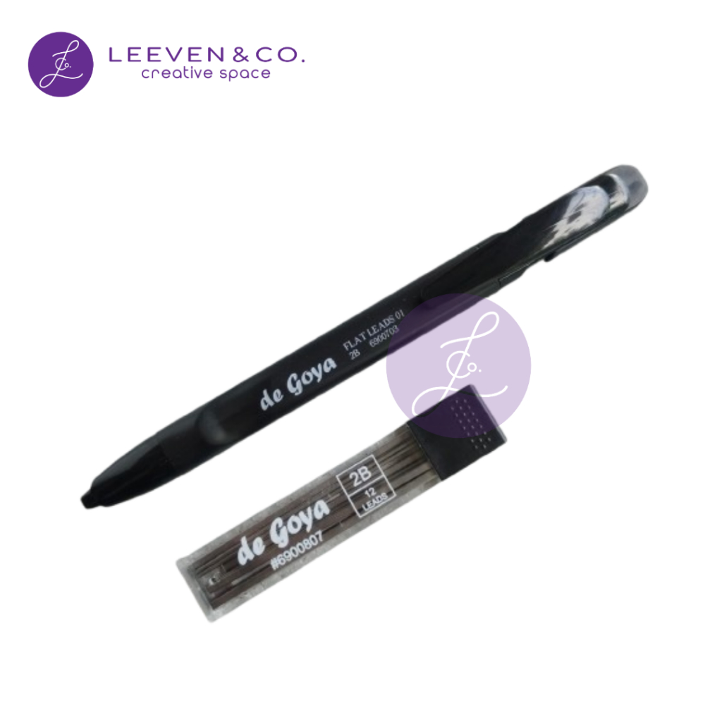 

DE GOYA MECHANIC PENCIL FLAT LEADS & REFILL FLAT LEADS 2B