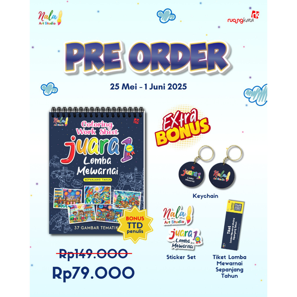 

Kawan Pustaka - Coloring Work Sheet Juara 1 Lomba Mewarnai - Nala Art Studio