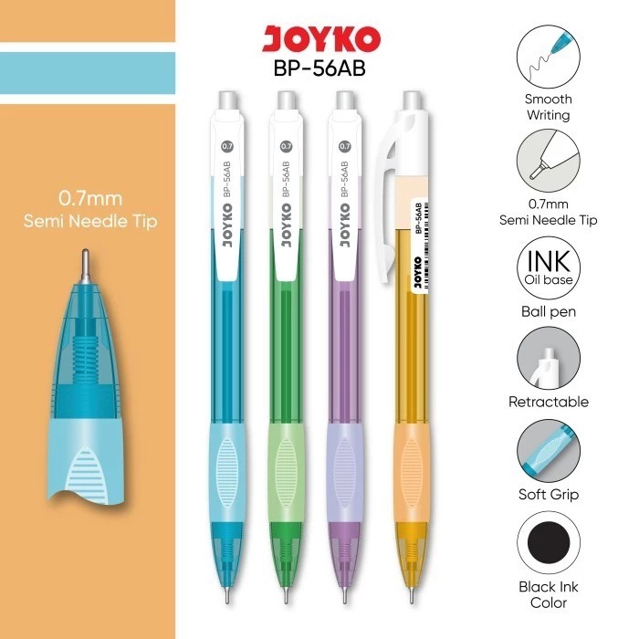 

Joyko BP-56AB 0.7 mm Ball Pen - Desain Ok