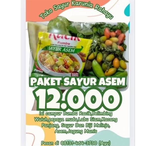 

PAKET SAYUR ASEM FRESH LENGKAP