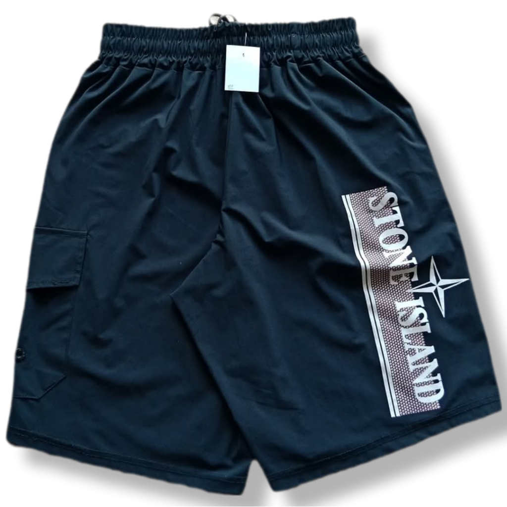 STONE ISLAND BLACK SHORT PANTS | CELANA PENDEK | CLWM