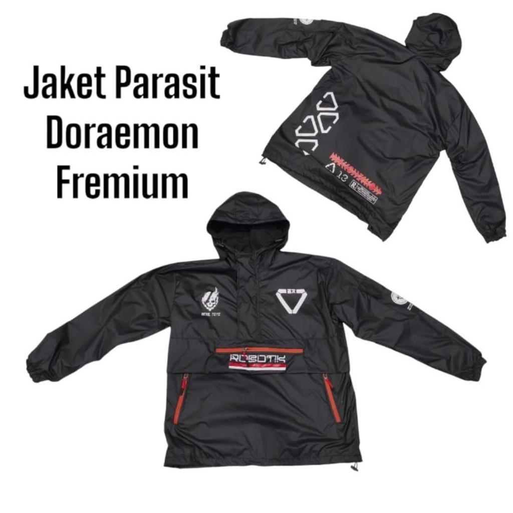 JAKET DORAEMON DEVIL TOYS  WATERPROOF FULL PREMIUM JAKET PRIA JAKET SAKU DEPAN DISTRO / JAKET CAGOUL