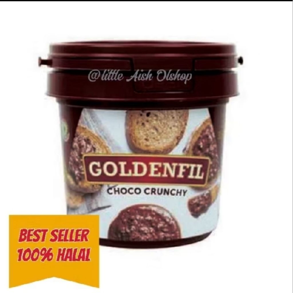 

Goldenfill chocco crunchy , pasta coklat goldenfill 350gr (lost packing)