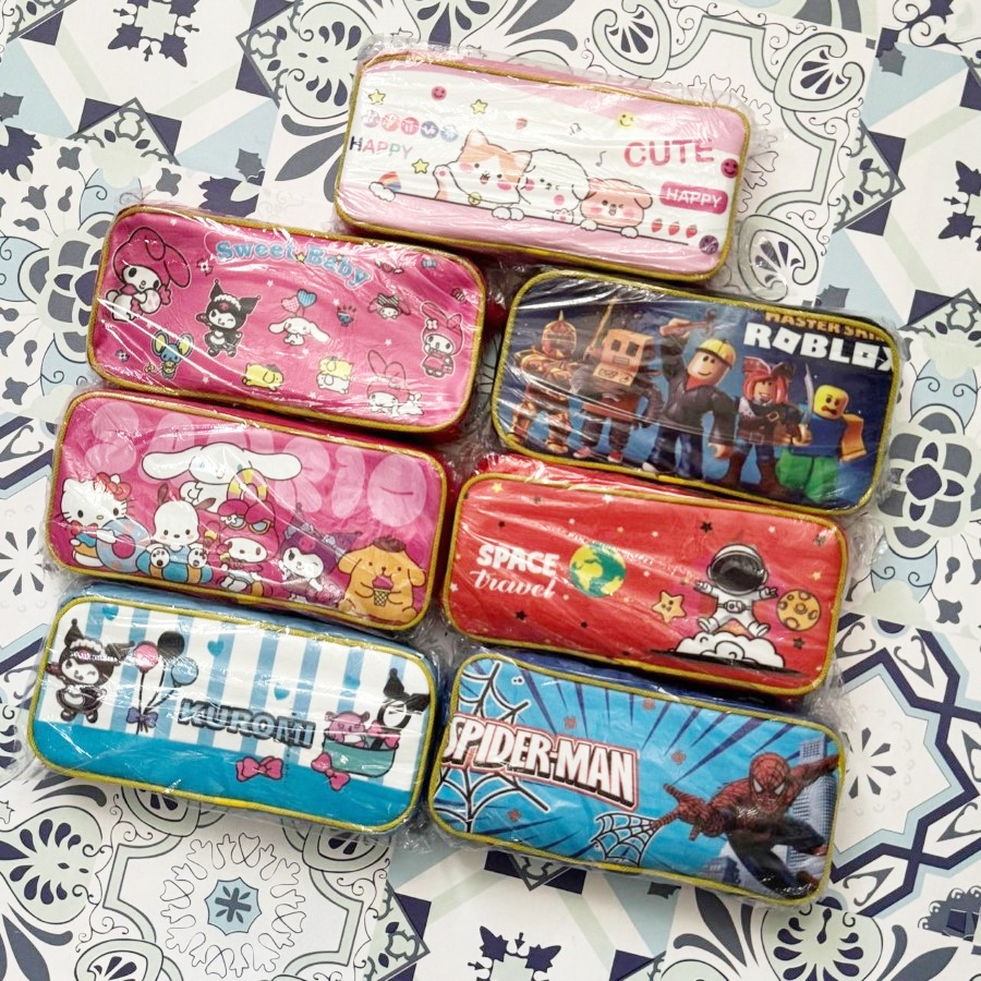 

[1 PCS] TEMPAT PENSIL RESTLETING KOTAK PRINT 1 SISI