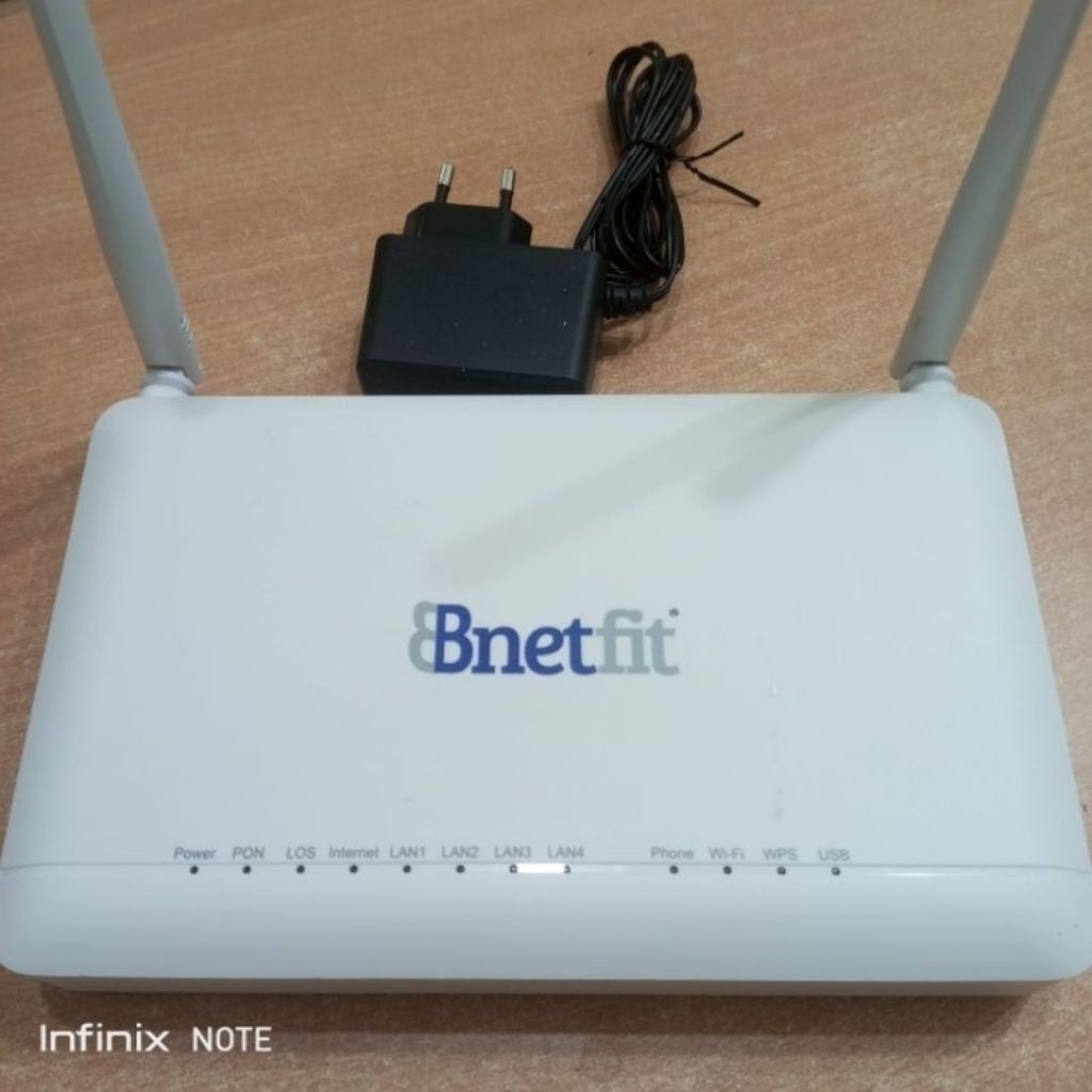 ZTE GPON ONT F670L BNETFIT DUALBAND PORT BIRU + ADAPTOR (BEKAS NORMAL)