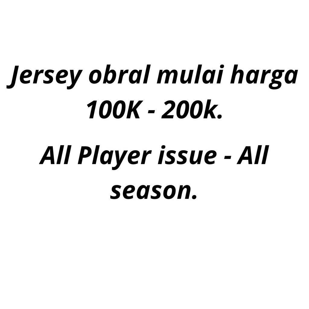 OBRAL JERSEY PLAYER ISSUE ALL BNWT - ALL SEASON