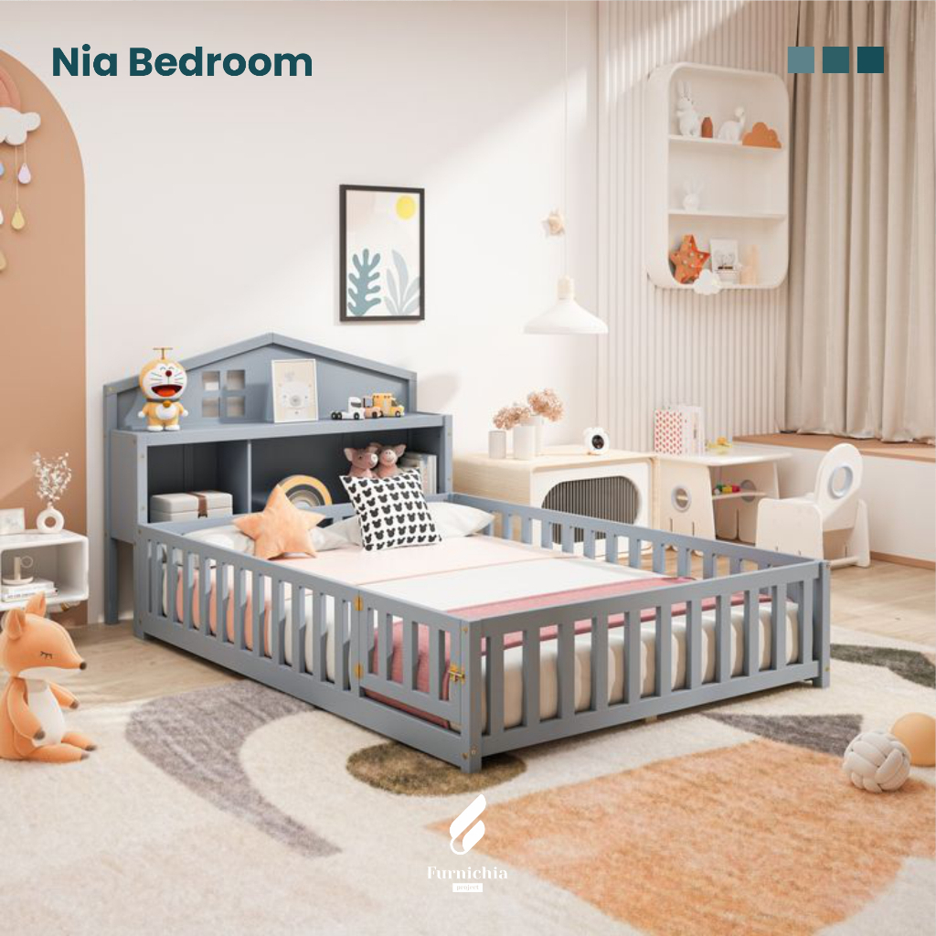 Ranjang tidur anak dan lemari, Set kamar tidur anak, Tempat tidur anak dan lemari, Kamar tidur anak 