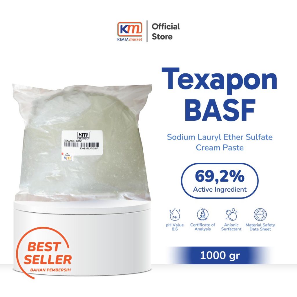 Texapon BASF SLES N70 Bahan Utama Pembuatan Sabun Cair ukuran 1 kg