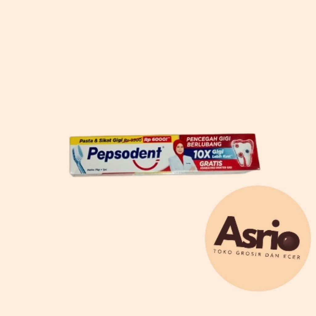 Pepsodent 75gr gratis sikat gigi