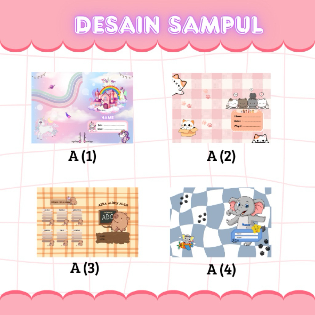 

Buku Tulis Costum Nama Anak Cewek Cowok TERMURAH Bisa Tambah Foto