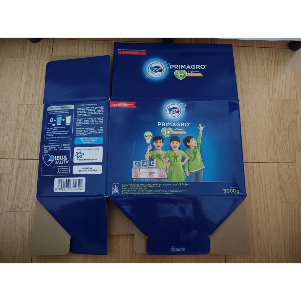 Kardus Susu Bekas - Frisian Flag 3kg Primagro 1+