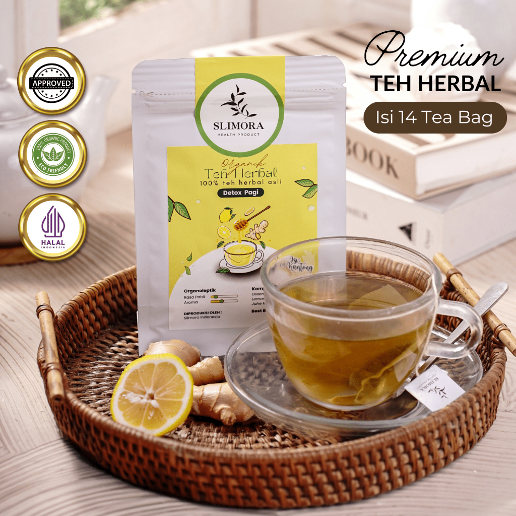 

SLIMORA Slimming Tea Teh Hijau Diet Detox Pagi 14 Kantong