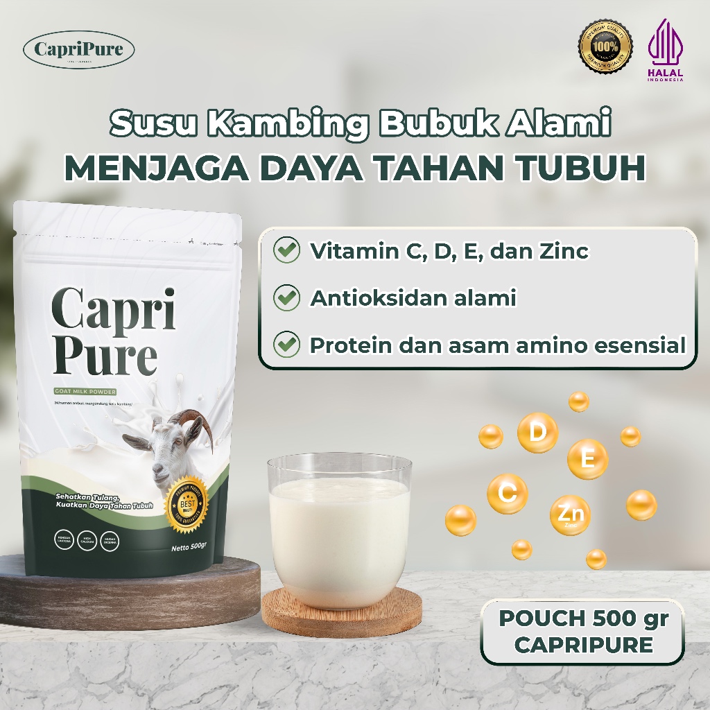 

CapriPure Susu Kambing Bubuk Alami 500 Gr - Tingkatkan Imunitas Tubuh