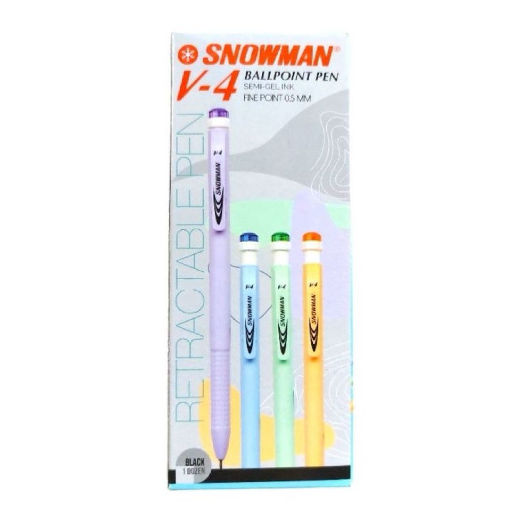 

Pulpen Snowman V4 Hitam Lusin
