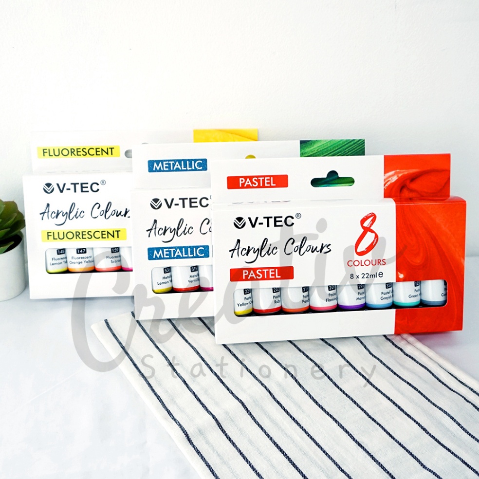 

KODE K9I VTEC Cat Acrylic Paint Color 8W 8 Warna Series 8 Color X 22Ml Set