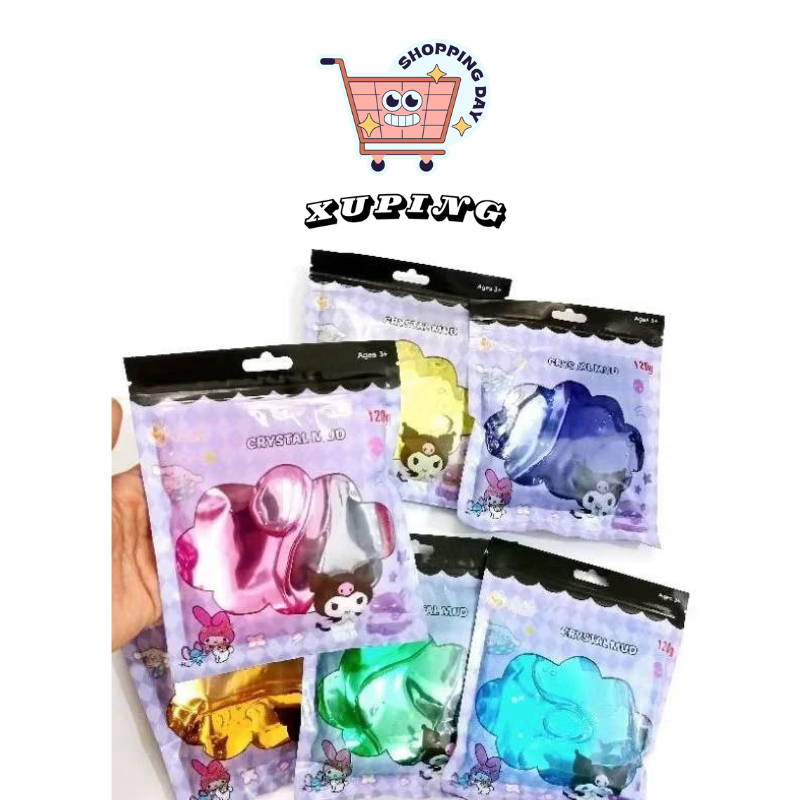 Mainan Slime Import Crystal Mud Jumbo  / Slime Bantal Karakter Sanrio 120g