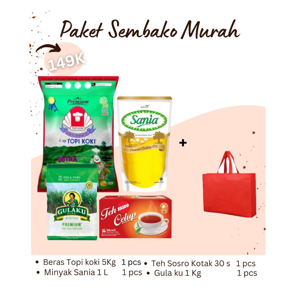 

PAKET SEMBAKO MURAH / PAKET JUMAT BERKAH / HAMPERS PENGAJIAN / SANTUNAN / SYUKURAN