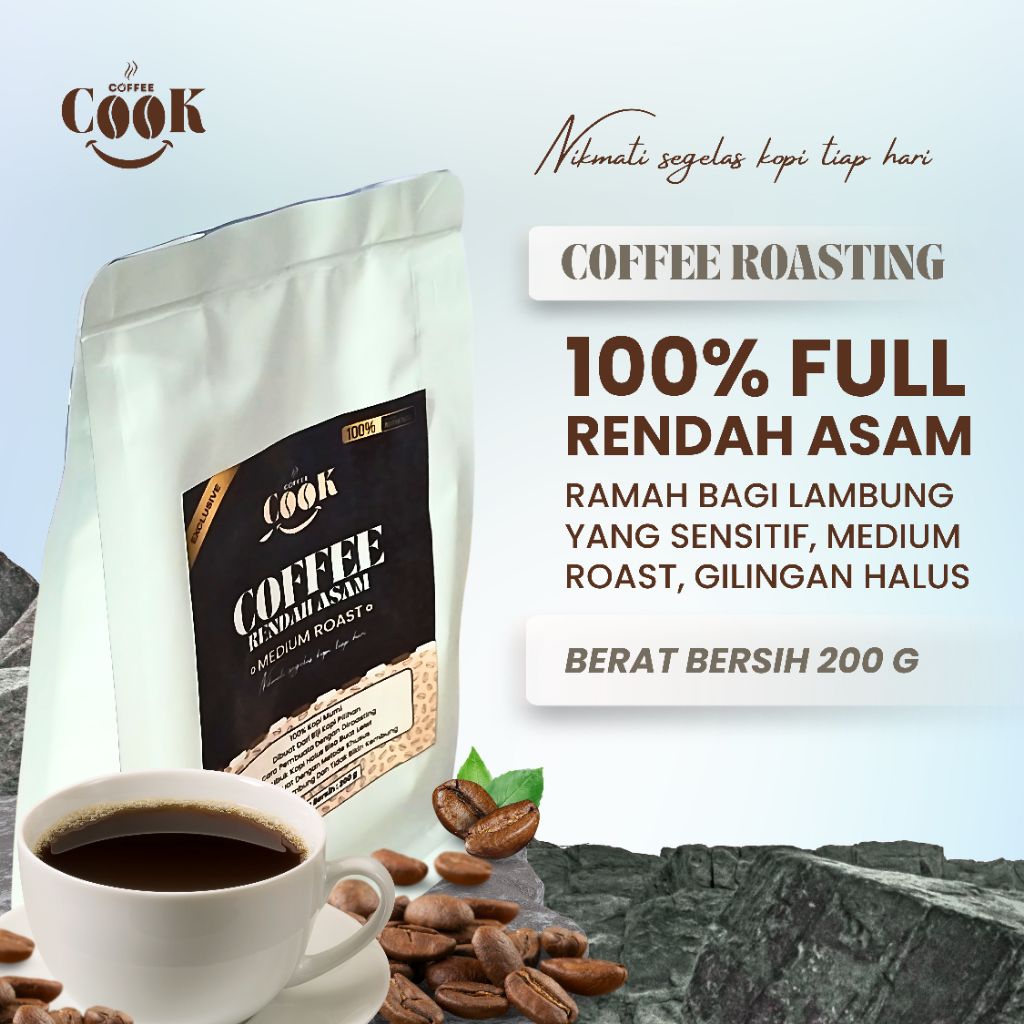 

COOK Coffee Smooth Low Acid – 200g Kopi Rendah Asam