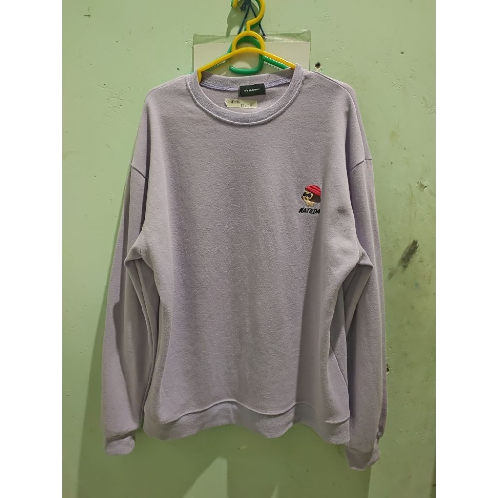 crewneck bordir simpel MATILDA warna lilac