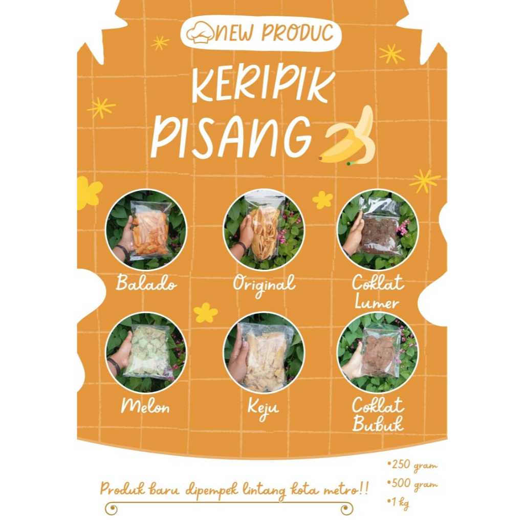 

Kripik Pisang Premium by Lintang 500gr | Camilan Enak Snack Renyah Aneka Rasa Favorit Tanpa Pengawet