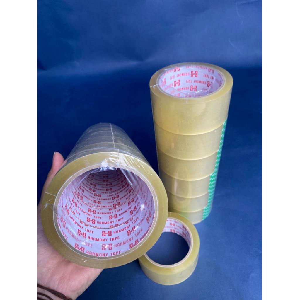 

Lakban OPP 45mm x 100Y Transparan Kuning Muda | 1 Slop Isi 6 Roll | Segel Kardus Rapi