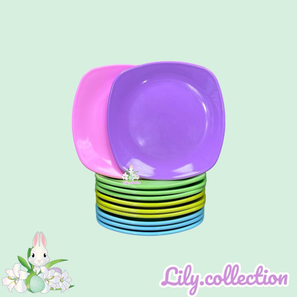 LILYCOLLECTION Piring kecil melamin 5 inch / Piring kue Semi Melamin / Piring tatakan gelas melamin