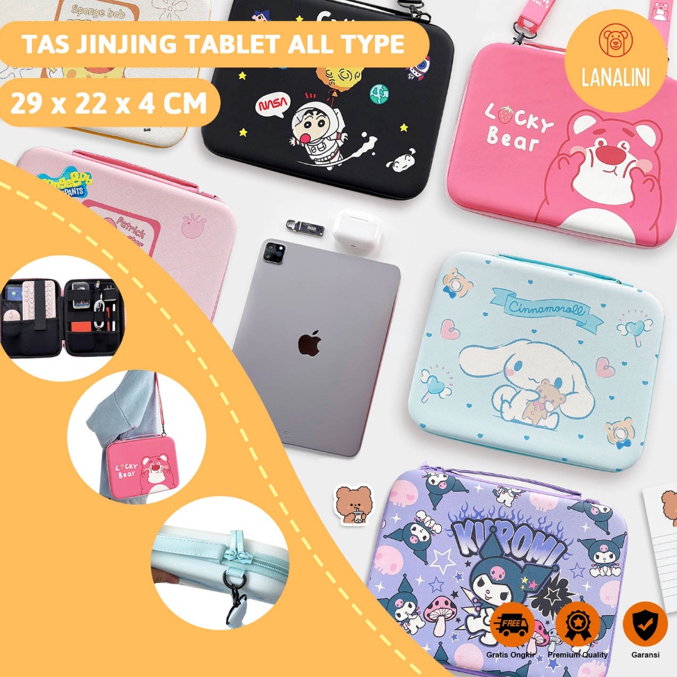 KODE J46B Pouch Tas Bag IPad Air Pro M4 M2 Tab Tablet Matepad Samsung Galaxy 7 8 9 1 11 Inch Motif G