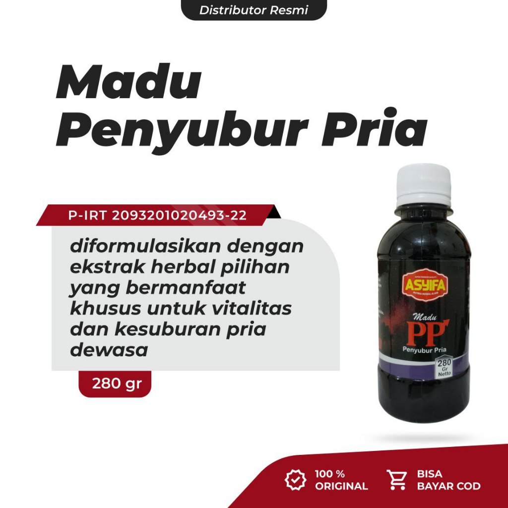 

Penyubur Pria Madu PP Asyifa 280gr