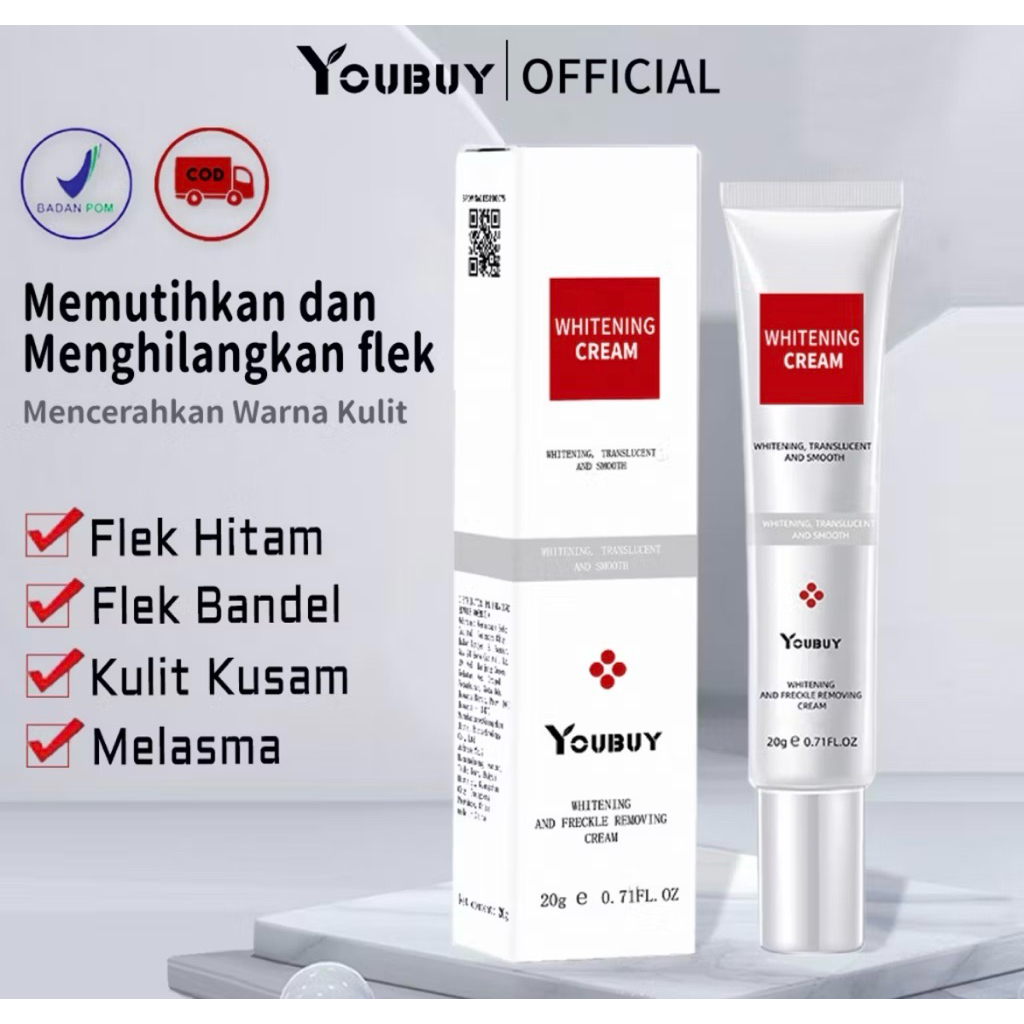 YOUBUY Whitening and Freckle Removing Cream/Whitening Serum/Krim Pencerah Wajah