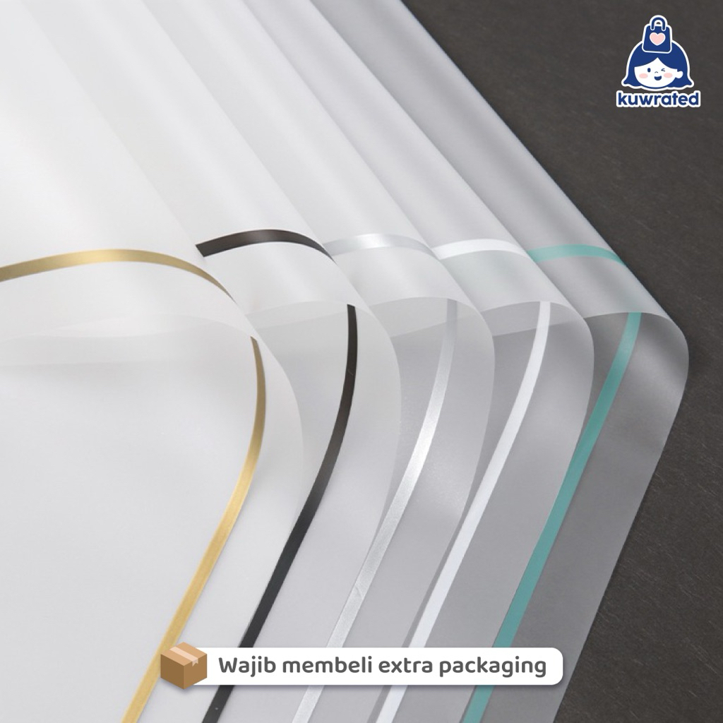 

(20 LEMBAR) WHITE TRANSPARENT LINE COLOR FLOWER WRAPPING KERTAS BUKET PEMBUNGKUS BUNGA BUKET CELLOPHANE LIST WARNA PACK TERMURAH