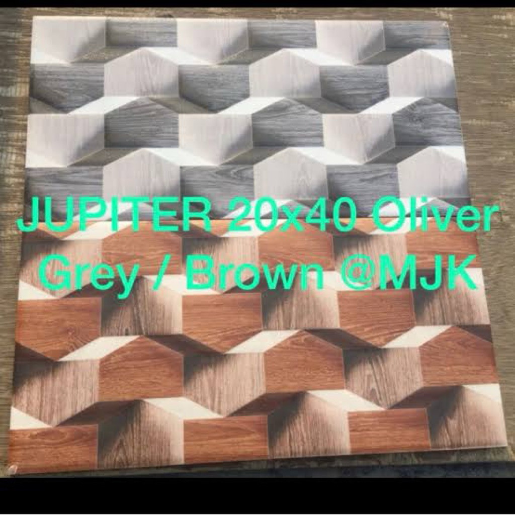 Keramik 20x40 Oliver batu alam matt buat teras depan ada warna grey dan brown Grade A Promo murah mo