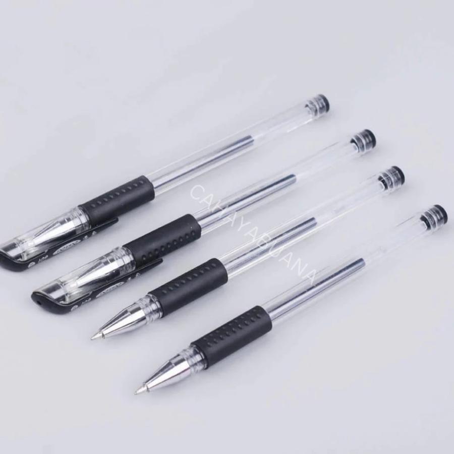 

Pulpen Gel Ink Hitam Pena Gel 0.55mm Free Refill Hitam