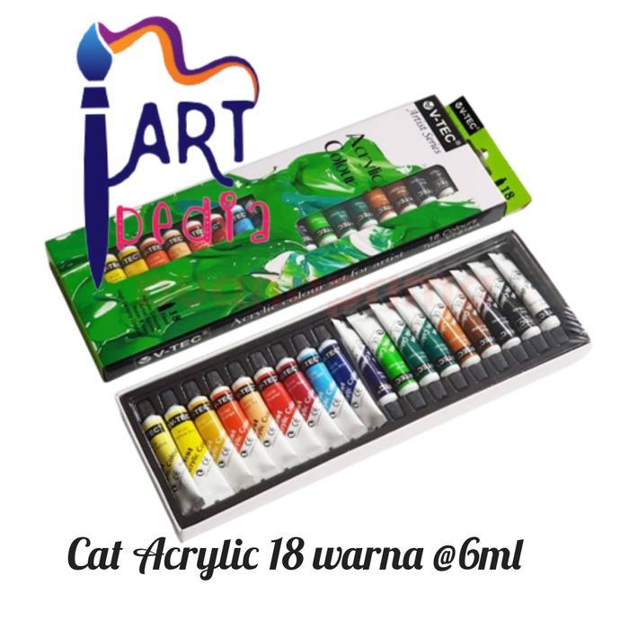 

Cat Akrilik/Acrylic V-TEC 18 Warna @6ml /Pack