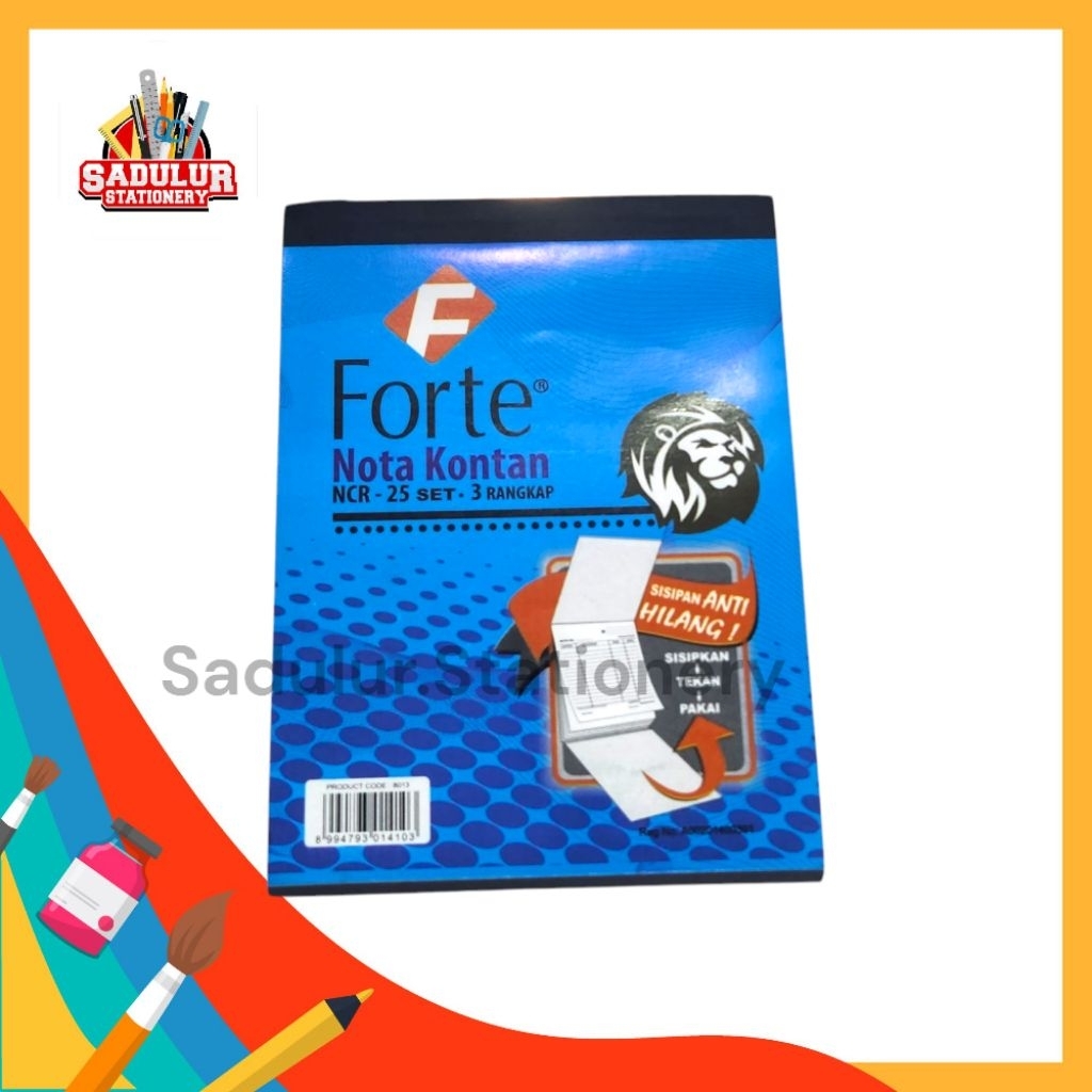 

1 Pcs Nota Kontan Forte 3 ply Nota Kecil Forte 3 rangkap