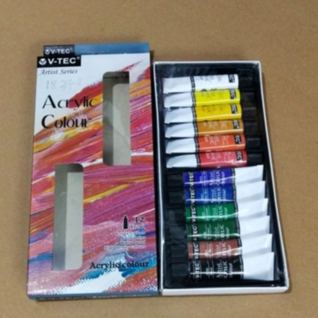 

Cat Akrilik / Acrylic V-TEC 12 Warna @12ml / Pack