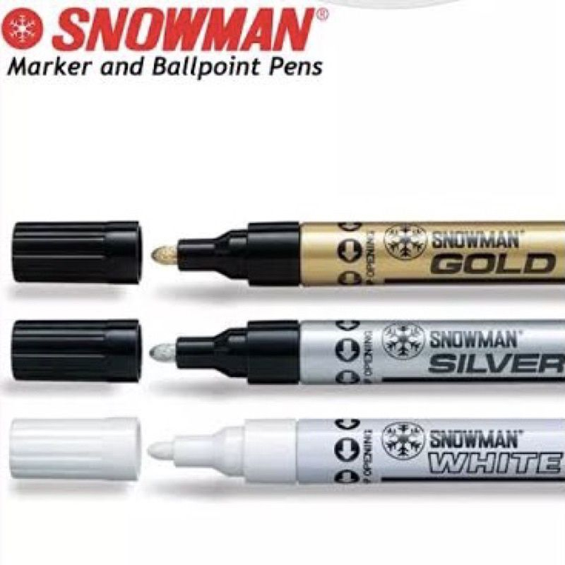 

Spidol Snowman Permanent Gold/Silver/White Per Pcs