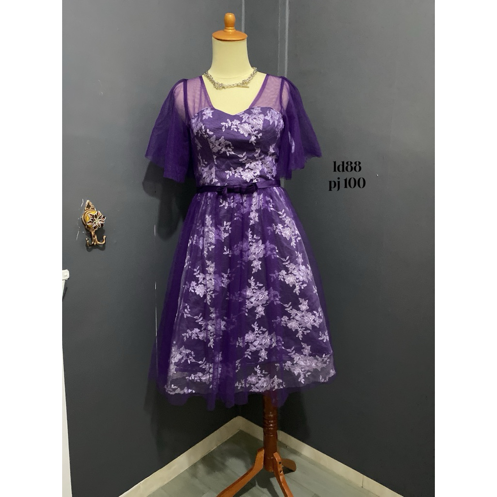 GAUN PESTA UNGU/GAUN WEDDING/GAUN PREWEDDING