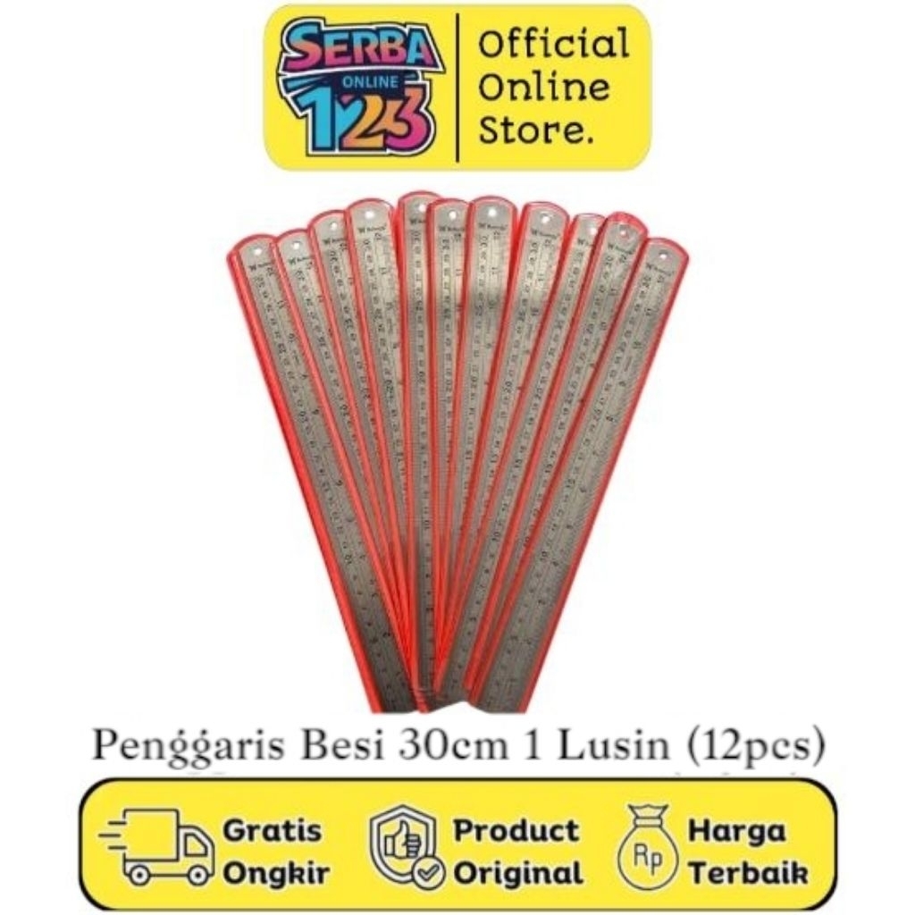 

BISA COD || PENGGARIS/PENGGARIS BESI 30CM/PENGGARIS BESI 1 PACK (12PCS)