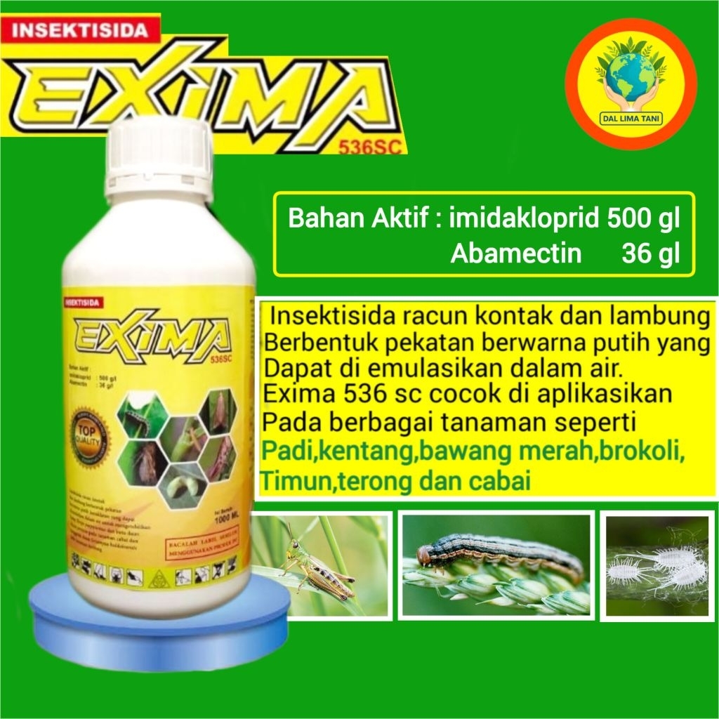 1 Liter EXIMA 536SC Insektisida Sistemik Terbaik Untuk Padi Bawang Merah Imidakloprid Abamectin
