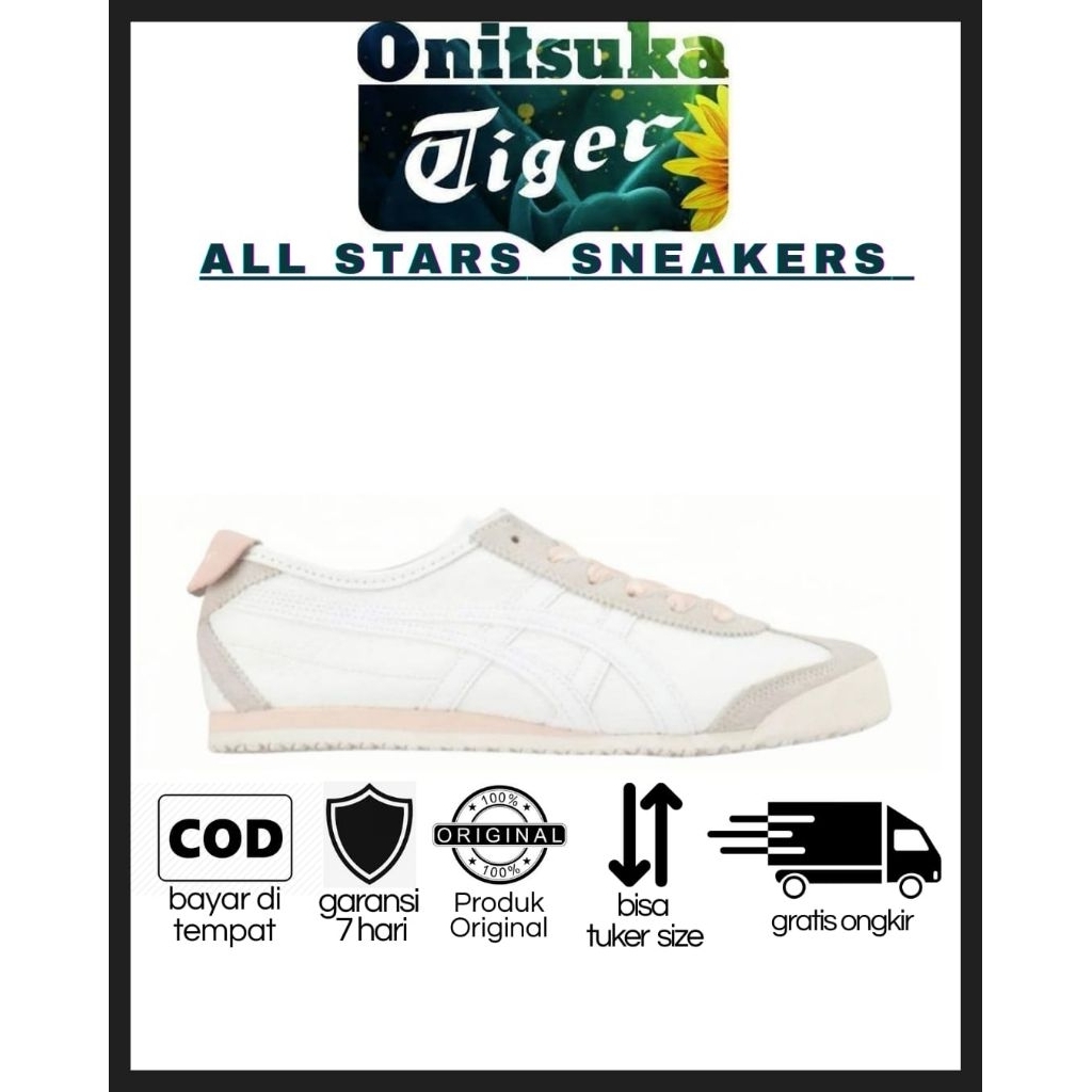 Sepatu Sneakers / Sepatu Wanita / Sepatu Onitsuka Tiger Indo Tali Pita Pink