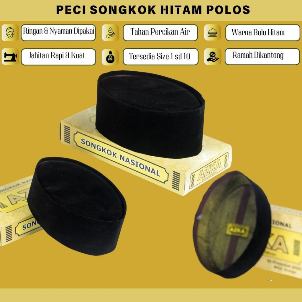 Grosir Peci Anak laki laki, Kopiah Anak Laki-laki, Peci Songkok Hitam, Peci Hitam Polos