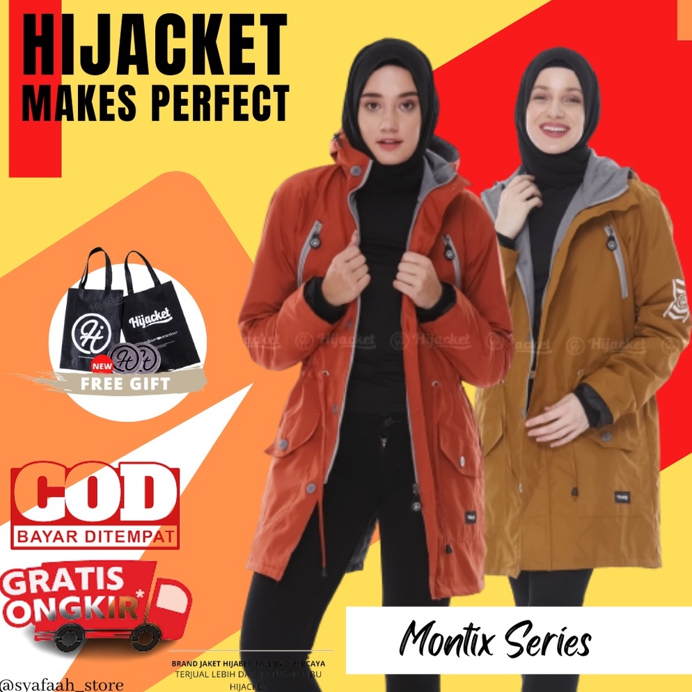 KODE O42R Jaket Wanita Muslimah Hijacket Montix Series Original jaket Hijaber Jaket Hijab Indonesia